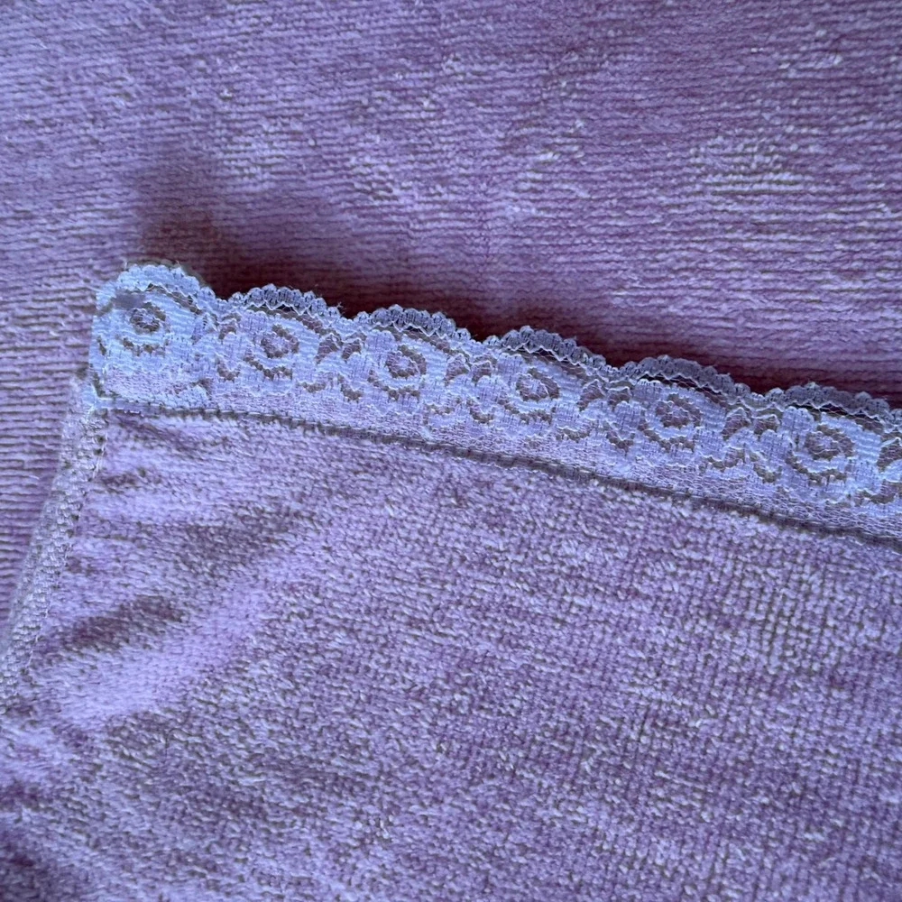 Vtg R.A. Briggs 3 Pink Floral Rose Embroidered Lace Trim Towels 2 Washcloths HTF